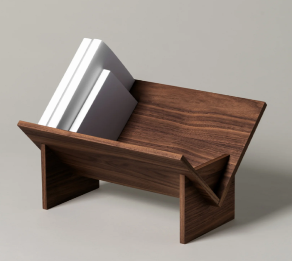 Modern Tilted Wooden Book Display Shelf, Minimalist Desktop Bookstand, Natural | Family Decor by JKS - Image 7
