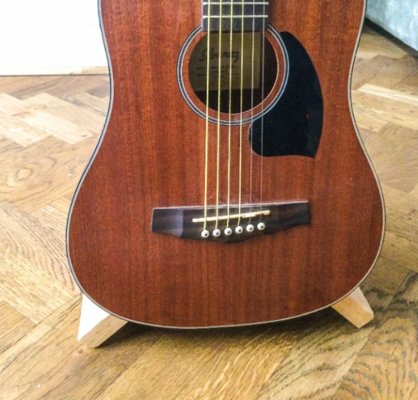 Wooden Guitar Stand, Portable X-Style Design, Natural Finish | Family Decor by JKS - Image 9