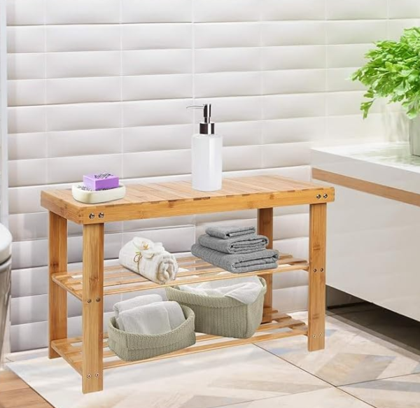 Home Decor Multifunctional Wooden Table - Side Table, Bathroom Storage, Outdoor Garden Table - Stylish & Practical Home Furniture - Image 2